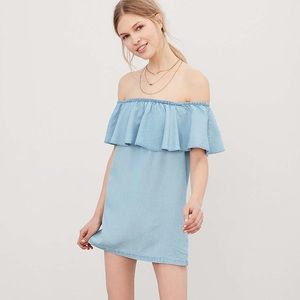 cooperative, UO blue denim dress. size M